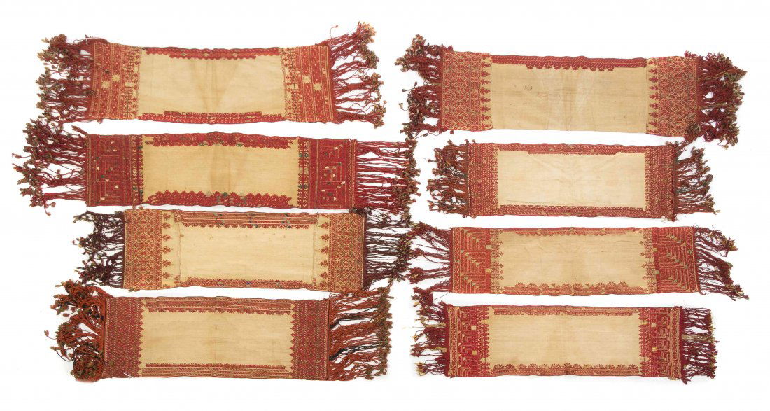 A Collection of Eight Middle Eastern Table Runners,