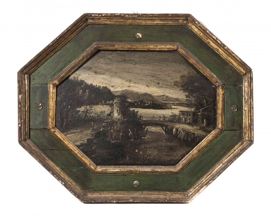 Continental School, (19th century), Tower Scene: Continental School (19th century) Tower Scene oil on panel 11 x 15 inches. Property from the Estate of Dr. Ivan Jeanne Weiler, Urbana, Illinois