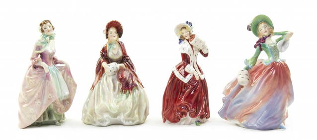 Four Royal Doulton Porcelain Figures, Height of tallest (1 of 1)