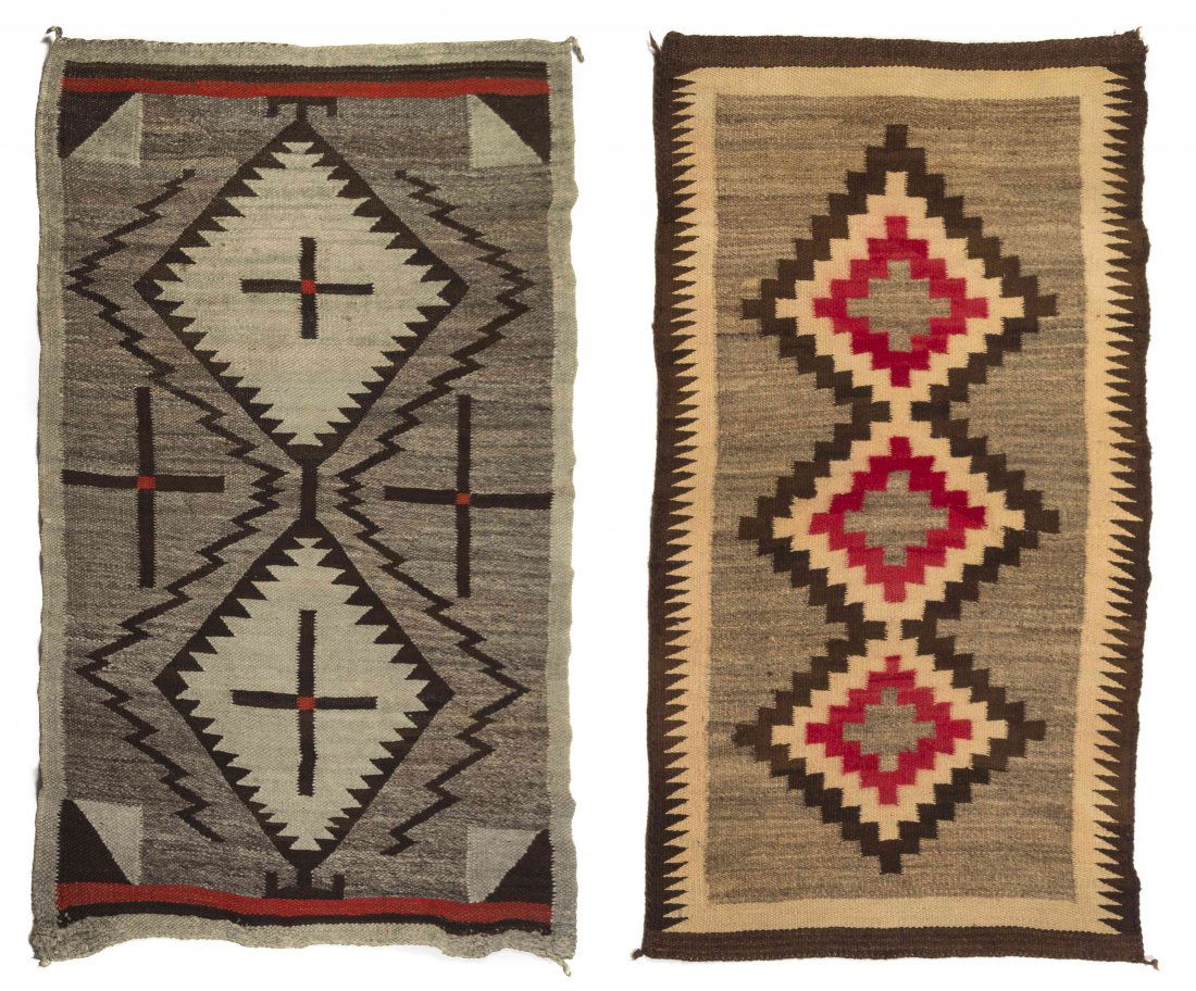 Two Native American Wool Rugs, Larger 5 feet 3 inches Jul 16, 2013