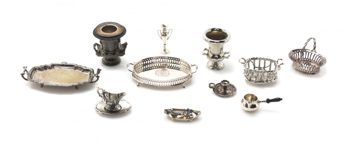 A Group of Silver Table Articles, after George III: A Group of Silver Table Articles, after George III Neoclassical Examples, Peter Acquisto and other makers, comprising a campana form wine cooler after a Matthew Boulton example, Birmingham, a similar 