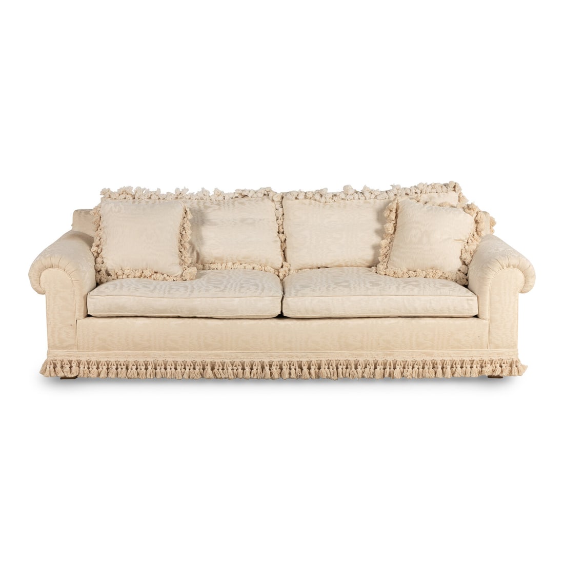 A Custom Silk MoirÈ Upholstered Sofa (1 of 10)