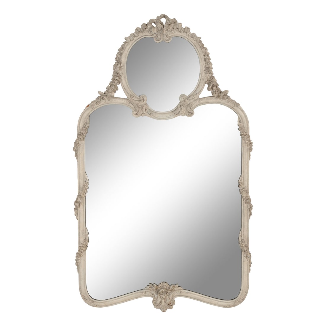 A Louis XVI Style White-Painted Mirror (1 of 8)