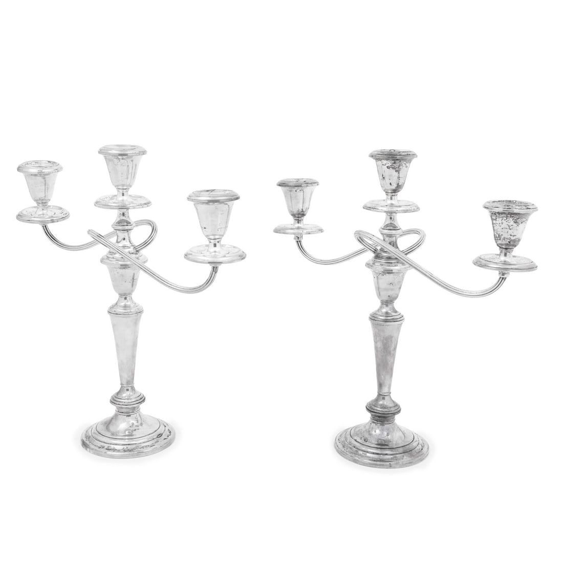 A Group of American Silver Weighted Candlesticks (1 of 7)