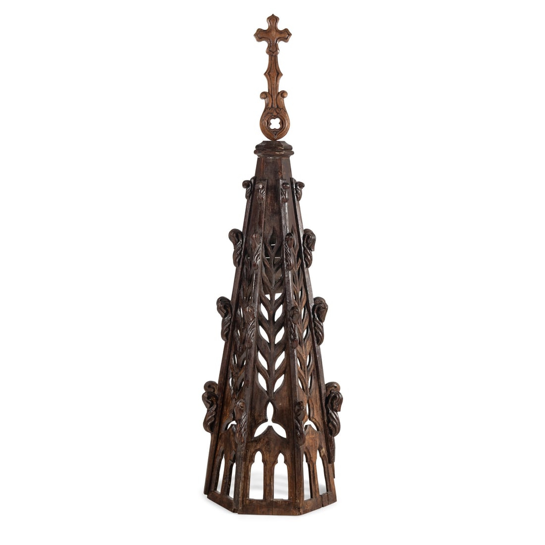 A Large French Gothic Revival Architectural Ornament: A Large French Gothic Revival Architectural Ornament Height 85 x width 25 x depth 19 inches. Property from the Collection of Bill Miller, Nashville, Tennessee This lot is located in Chicago.