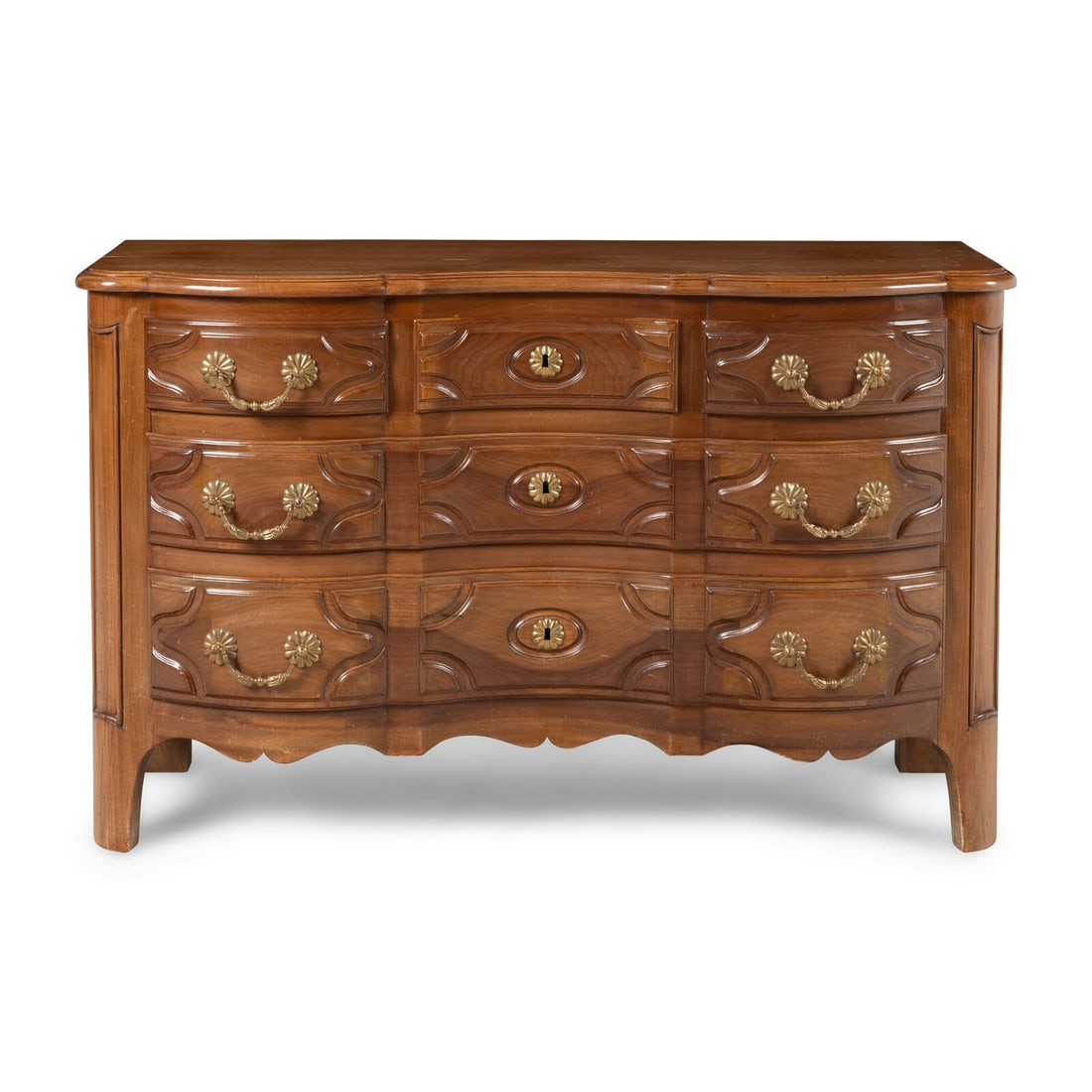 A French Provincial Style Walnut Chest of Drawers (1 of 2)