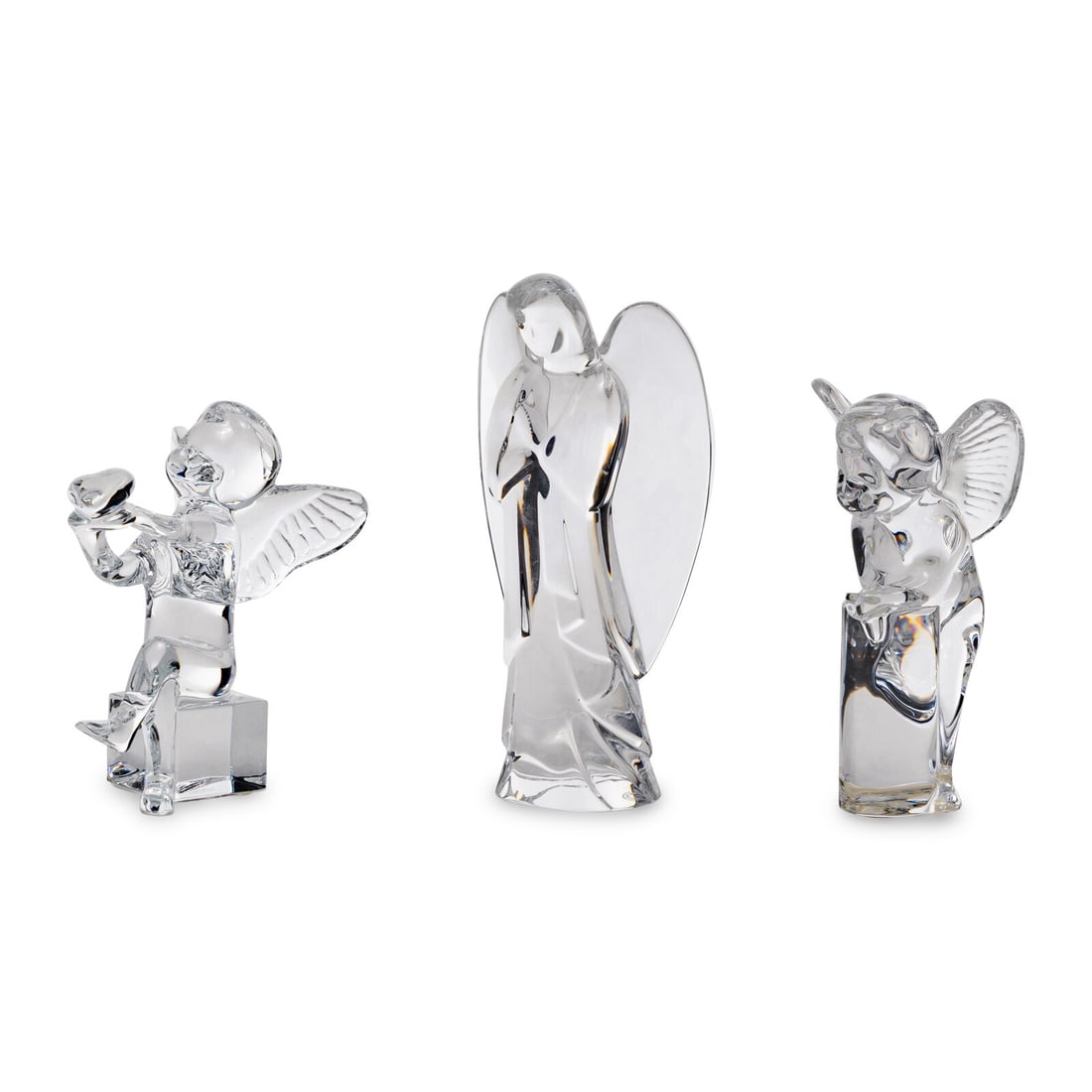 A Group of Three Baccarat Angel Figures (1 of 3)