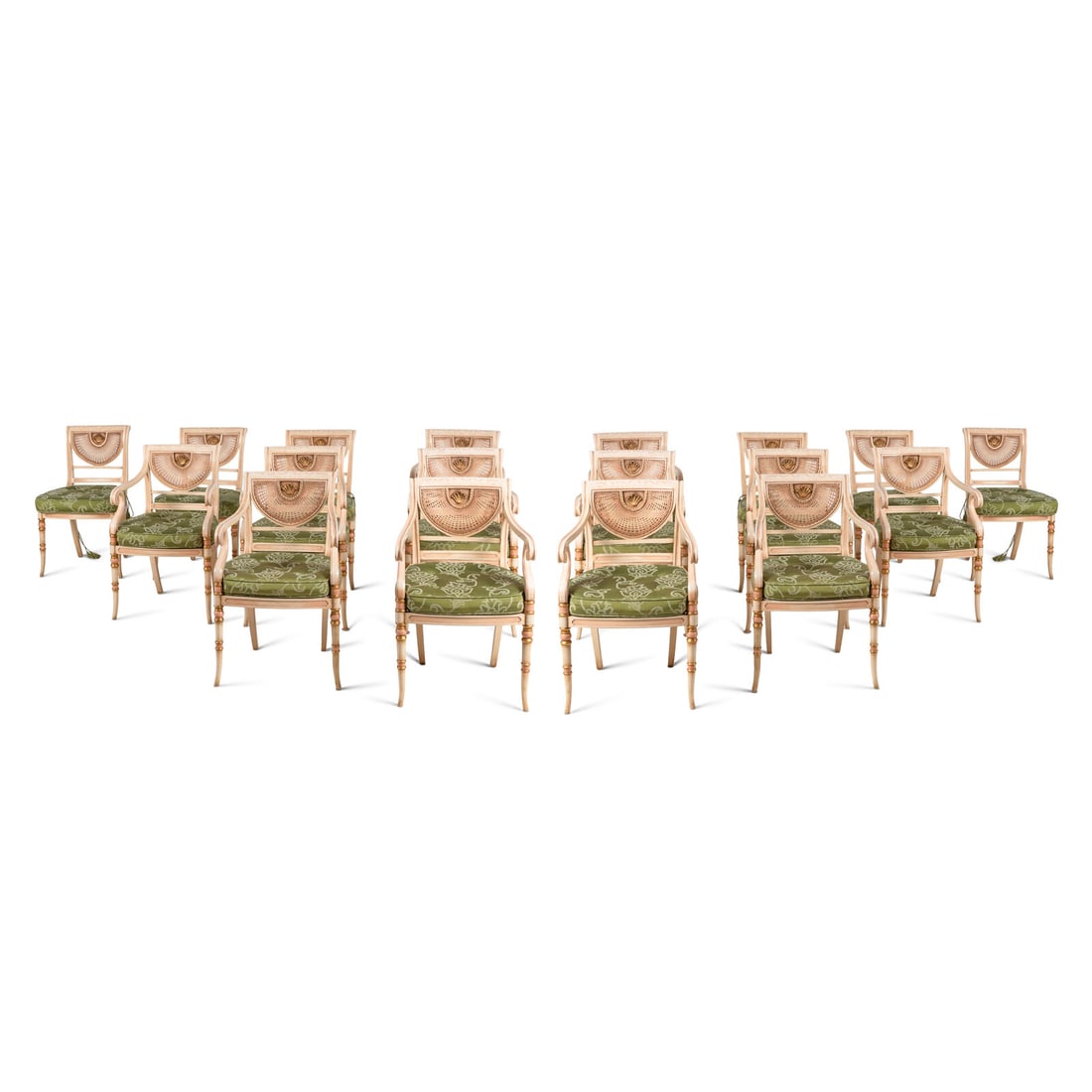 A Set of Eighteen Regency Style Dining Chairs (1 of 3)