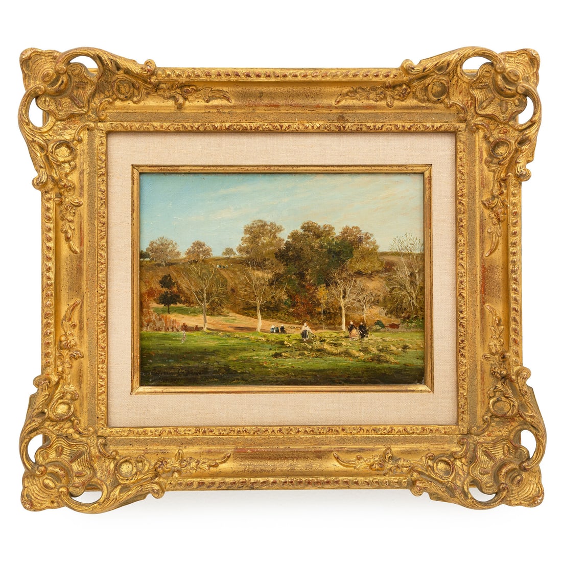 EdmÈ-…mile Laborne (French, 1837-1913) Landscape with Figures Gathering Crops (1 of 4)