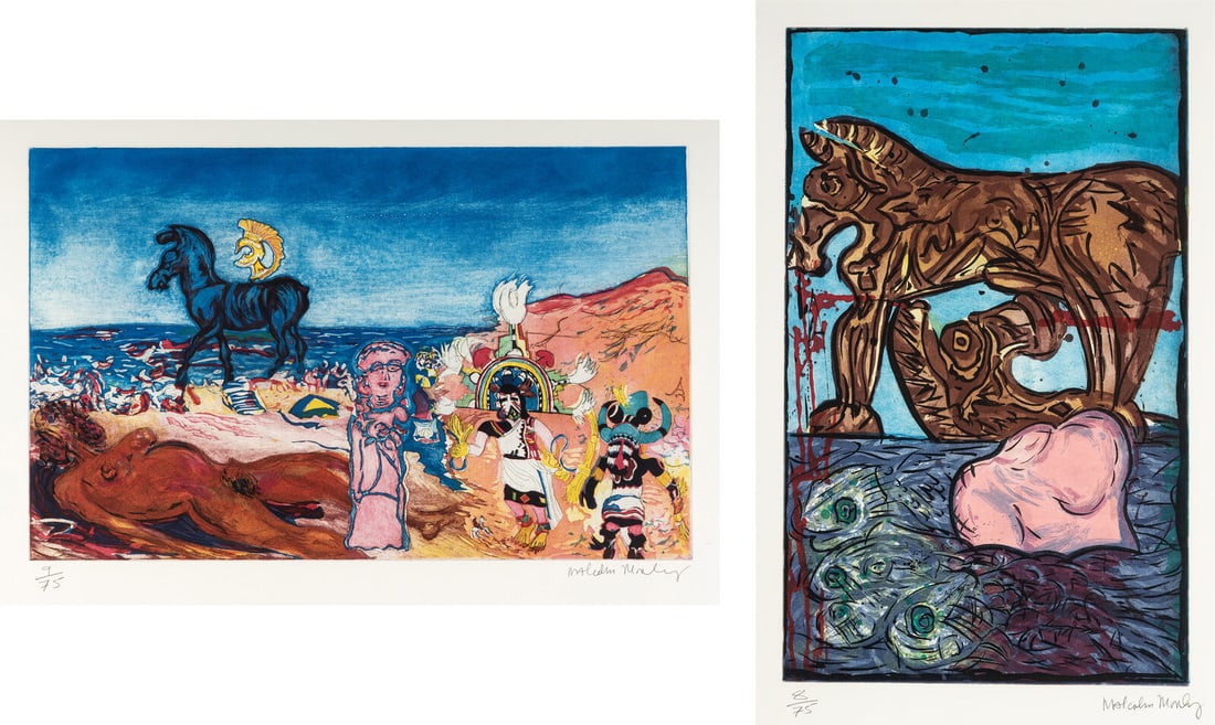 Malcolm Morley (British, 1931-2018) Cradles of Civilization and Return of Ulysses (Two works from (1 of 9)