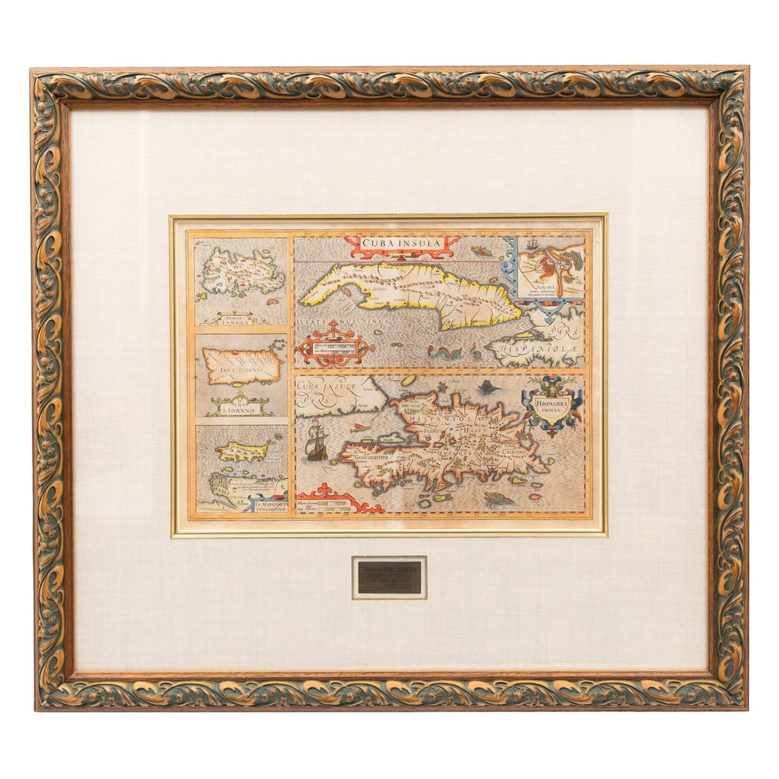 HONDIUS, Henricus (1597-1651). Cuba Insula. Amsterdam, ca 1606 or later. (1 of 3)
