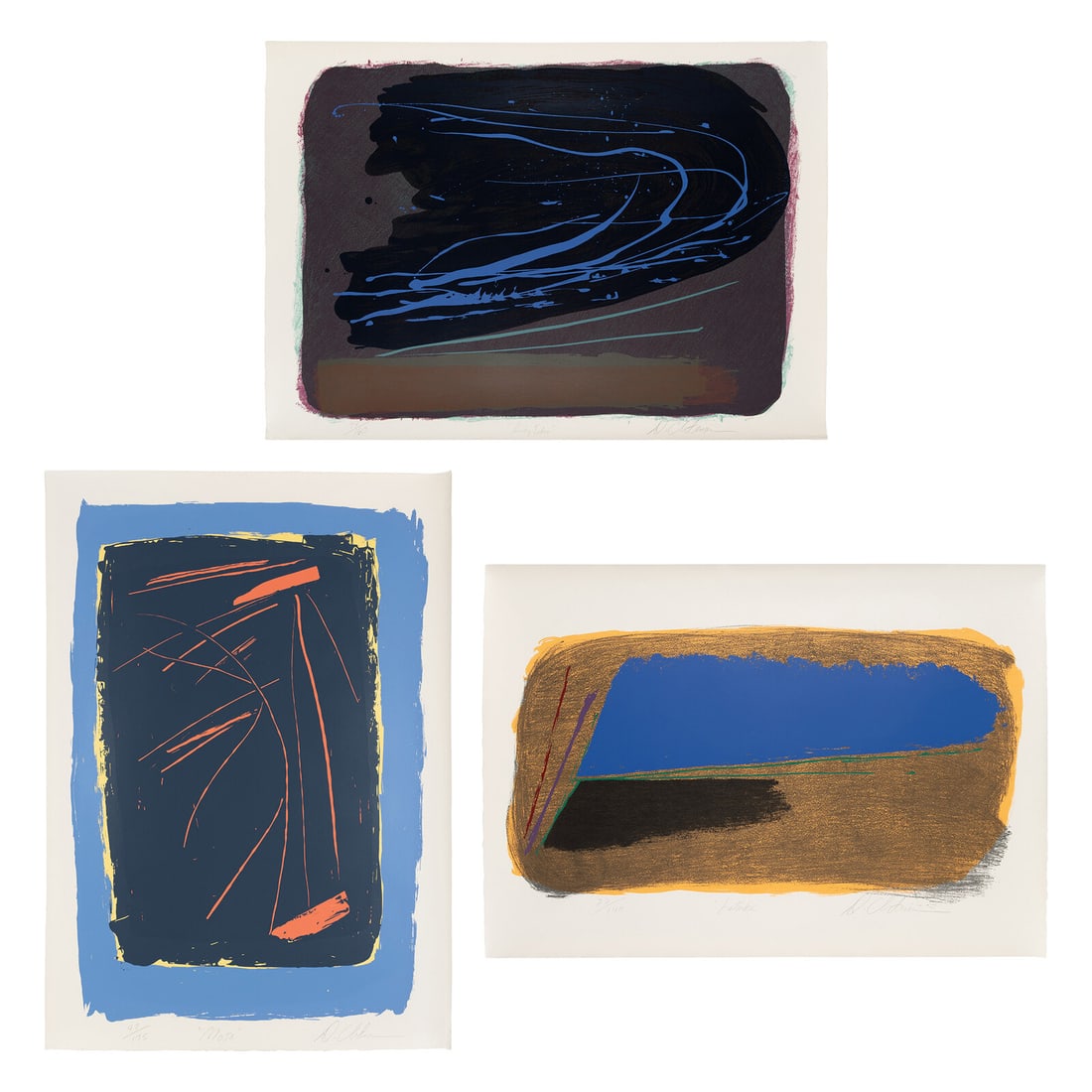 Dan Christensen (American, 1942-2007) Latuka, Ring Taboo, and Mojo (three works) (1 of 1)