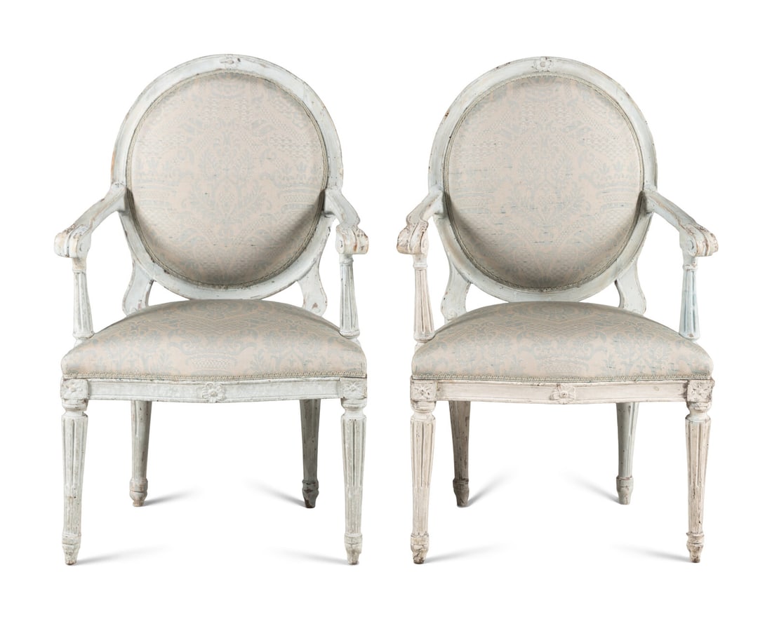 A Pair of Louis Philippe White Painted Fauteuils (1 of 3)