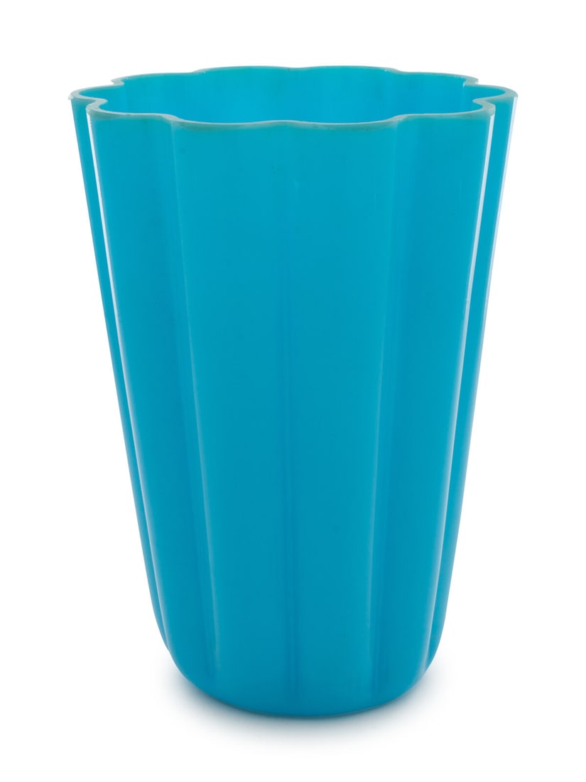 An Opaline Glass Vase: An Opaline Glass Vase Height 8 inches. This lot is located in Chicago. Provenance Every lot in Sale 6571 - The Vault is being offered as-is and without further condition reports beyond what is already