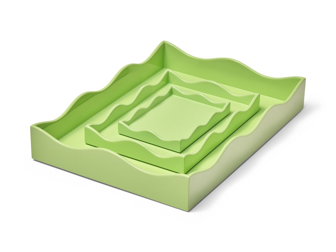 A Suite of Three 'Belles Rives' Trays By Rita Konig for the Lacquer Company (1 of 2)