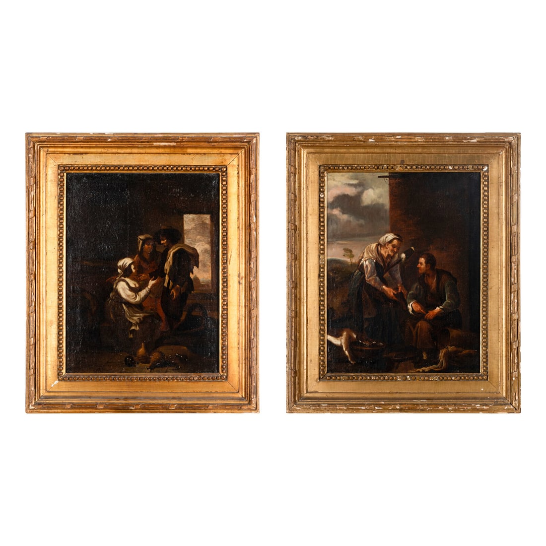 North European School, 18th Century: North European School, 18th Century Pair of Genre Scenes oil on canvas 18 x 14 inches. This lot is located in Chicago. Provenance Every lot in Sale 6571 - The Vault is being offered as-is and without 