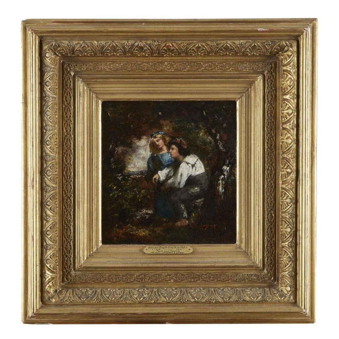Narcisse Virgile Diaz de la Peña (French, 1808-1876) Paul et Virginie (1 of 2)