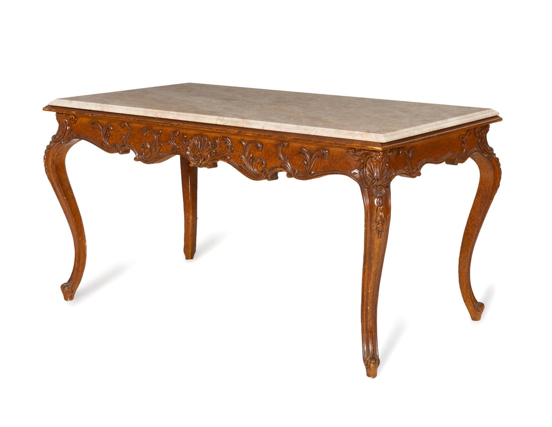 A Louis XV Style Marble-Top Table (1 of 2)