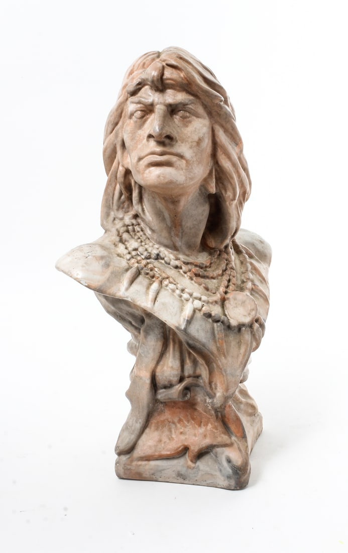 A Chalkware Bust Height 19 3/4 inches. (1 of 1)