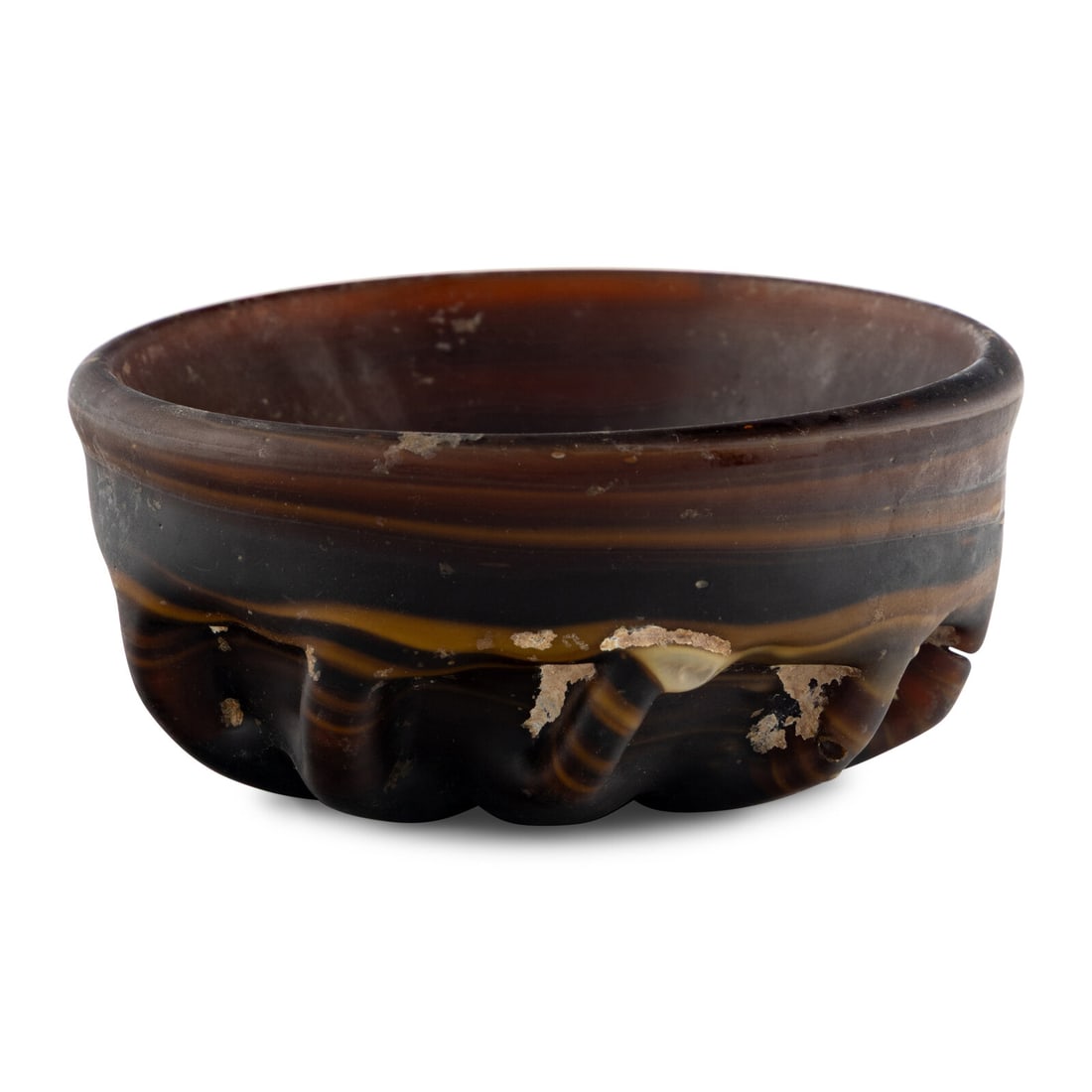 A Byzantine or Islamic Style Amber Glass Bowl (1 of 2)