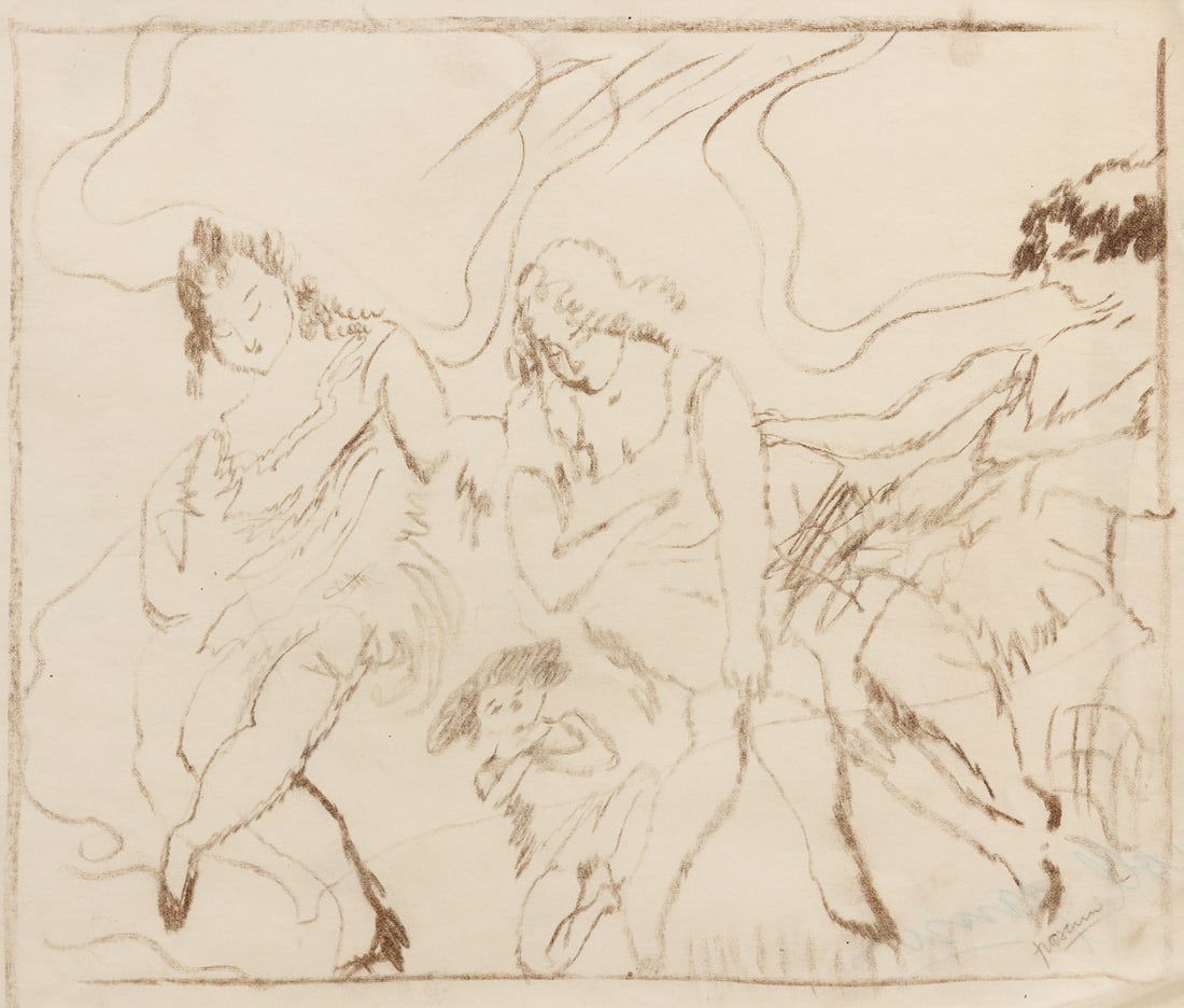 Jules Pascin (French, 1885-1930) Femmes et enfant, c. 1929 (1 of 1)