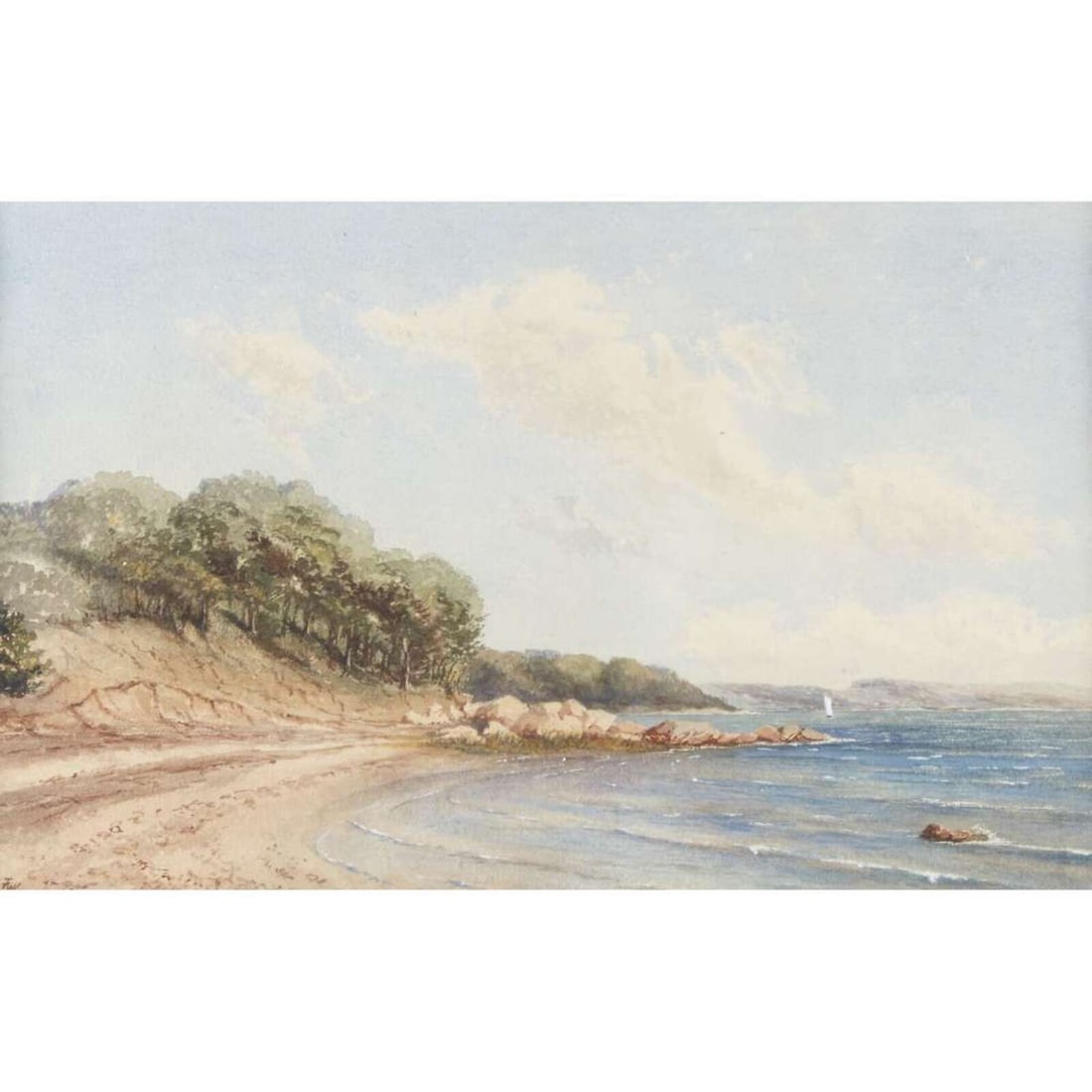 Attributed to Gaston Fay (American, 19th Century) Untitled (New England Coastal View), 1874 (1 of 1)