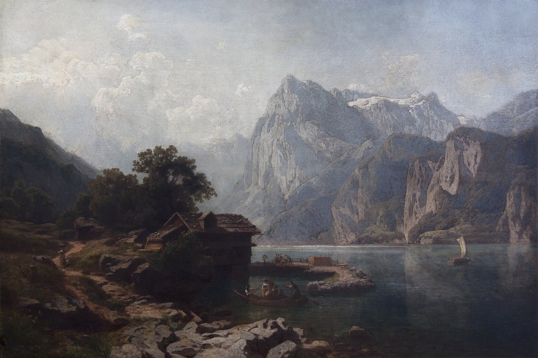 Carl Jungheim (German, 1830-1886) Mountain Lake: Carl Jungheim (German, 1830-1886) Mountain Lake oil on canvas signed faintly (lower right) 34 7/8 x 51 3/4 inches. This lot is located in Chicago. Provenance Every lot in Sale 6571 - The Vault is bein