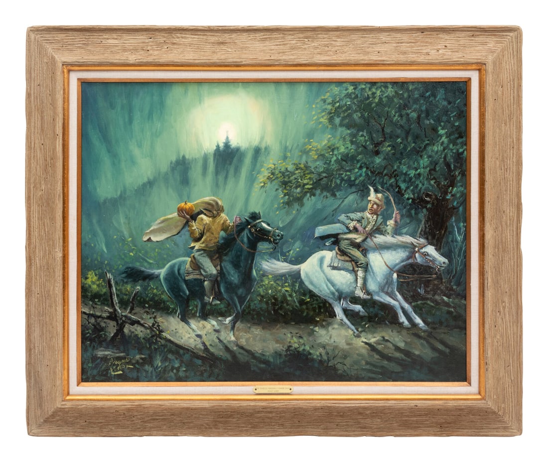 August Lennox (American, 1908-1986) Ichabod Crane and the Headless Horseman (1 of 3)
