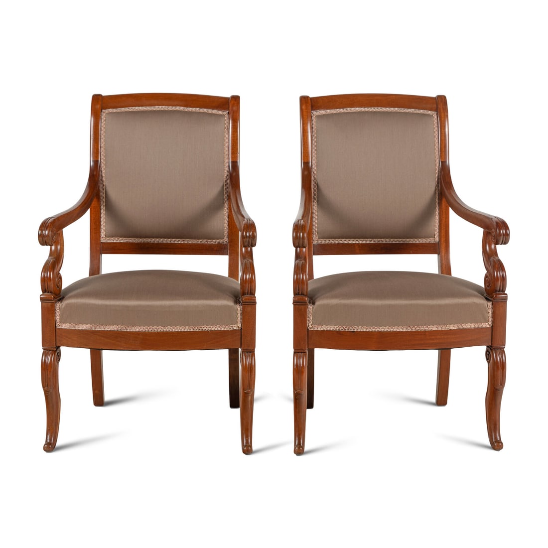 A Pair of Louis Philippe Walnut Fauteuils (1 of 2)