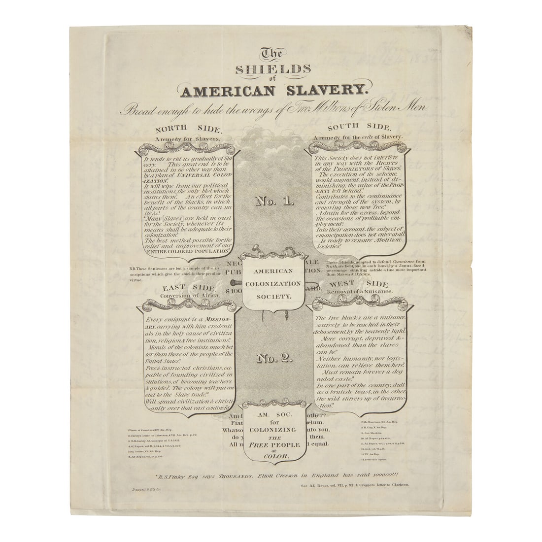 [African-Americana] Wright, Elizur, Jr. Autograph Letter, signed on an Anti-American Colonization (1 of 3)