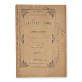 [Americana] [May, Samuel J.] The Literary Union: A Monthly Magazine