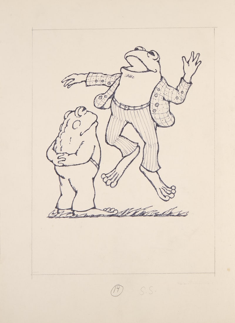 [Children's & Illustrated] Lobel, Arnold. Original Illustration of Frog and Toad (1 of 2)