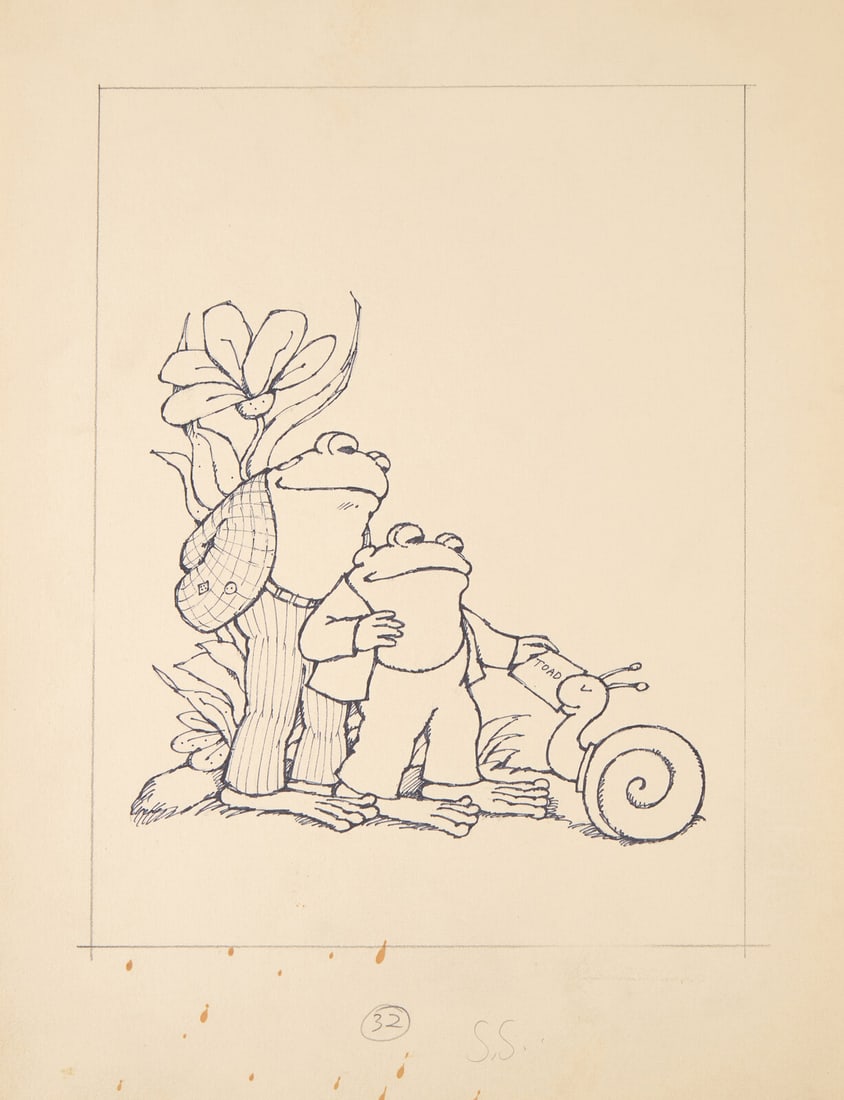 [Children's & Illustrated] Lobel, Arnold. Original Illustration of Frog and Toad (1 of 2)