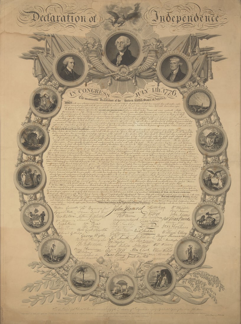 [Declaration of Independence] Binns, John. Declaration of Independence (1 of 2)