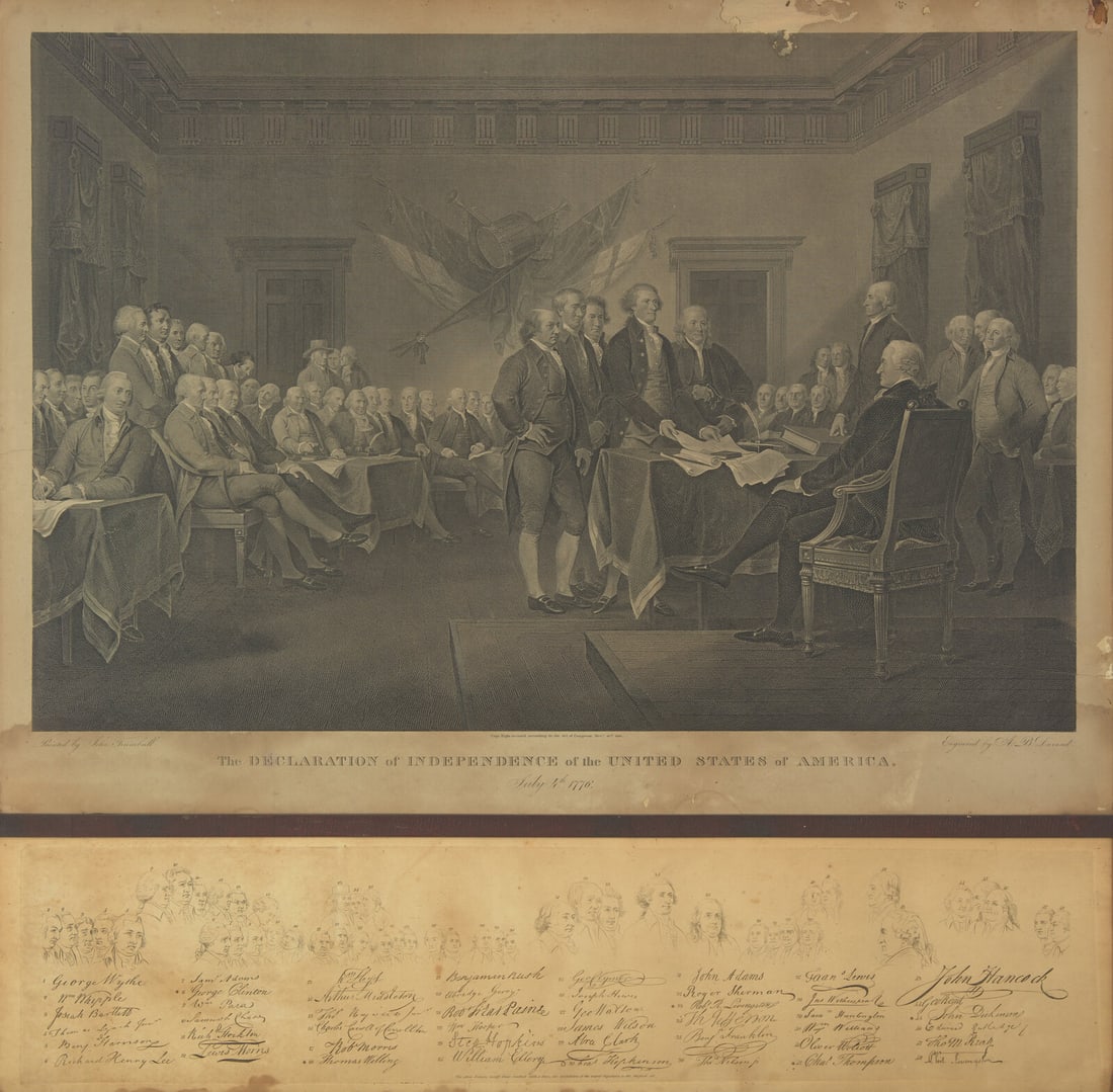 [Declaration of Independence] Durand, Asher. The Declaration of Independence of the United States of (1 of 1)