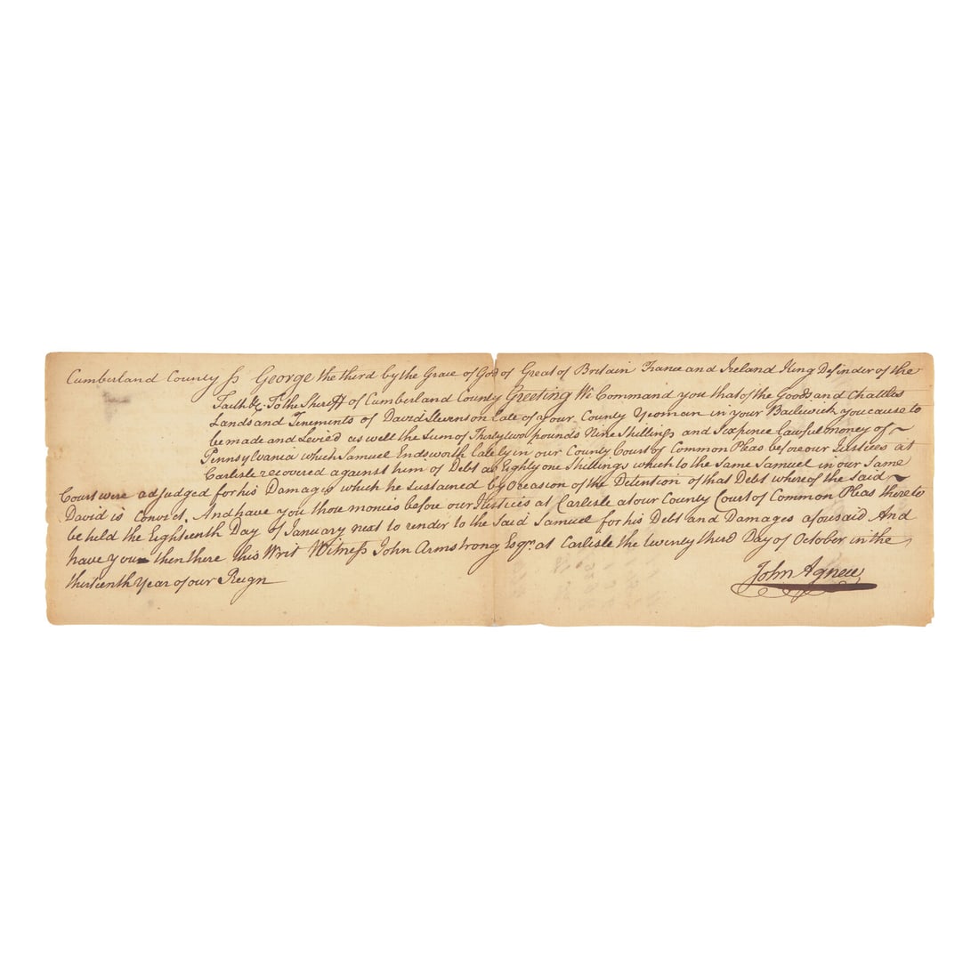 [Declaration of Independence] Wilson, James. Manuscript Document, signed (1 of 2)