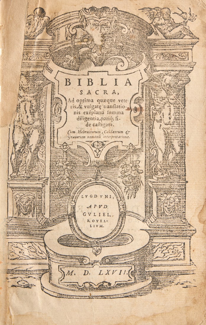 [Early Printing] Biblia Sacra, Ad optima quaeque veteris, & vulgate translationis exeplaria: [Early Printing] Biblia Sacra, Ad optima quaeque veteris, & vulgate translationis exeplaria summa diligentia, pariq; fide castigata. Cum Hebraicorum, Caldaeorum & Graecorum nominu interpretati