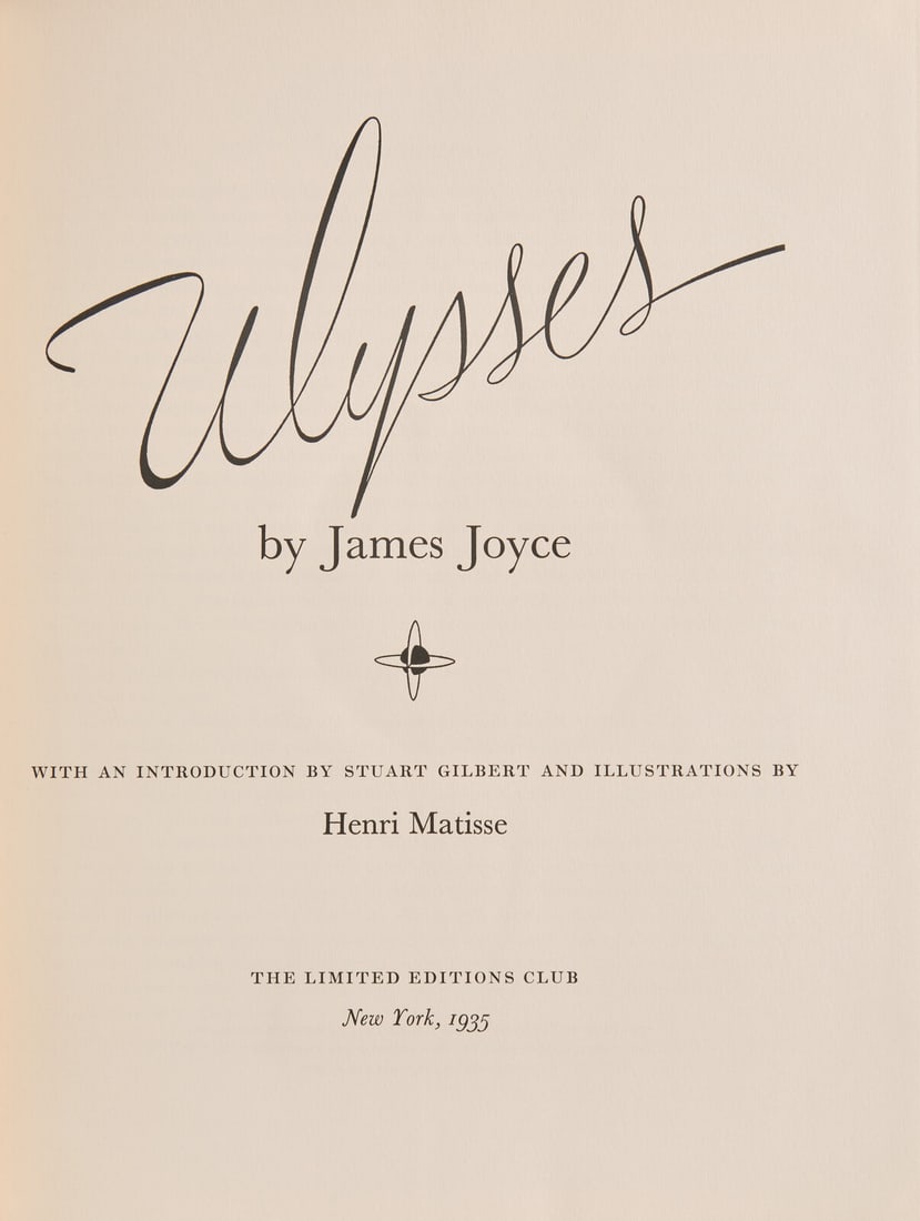 [Literature] [Matisse, Henry] Joyce, James. Ulysses (1 of 4)
