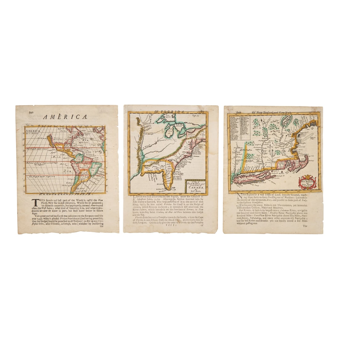 [Maps & Atlases] Morden, Robert. Group of 3 Maps of America (1 of 1)