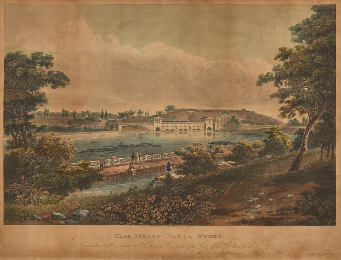 [Philadelphia] Fair Mount Water Works. Dedicated to the Select and Common Councils of the City of (1 of 2)