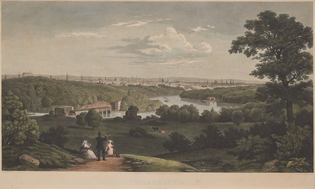 [Philadelphia] Weber, Paul. Philadelphia View From Peters Farm (1 of 2)