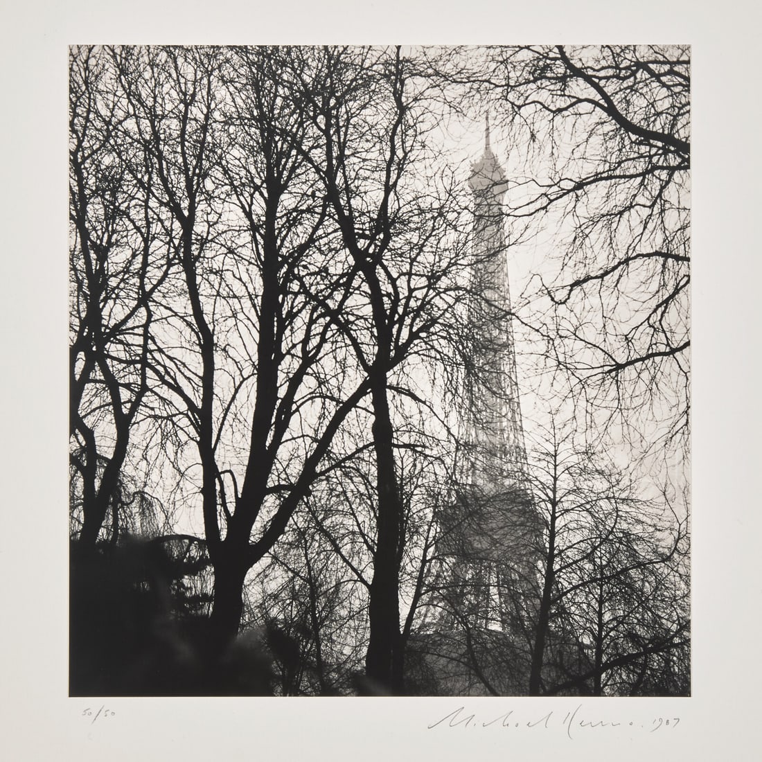 [Photography] Kenna, Michael. France, With a Signed Silver Gelatin Print of the Eiffel Tower (1 of 3)
