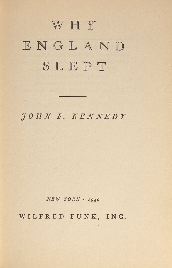 [Presidential] Kennedy, John F. Why England Slept (1 of 2)