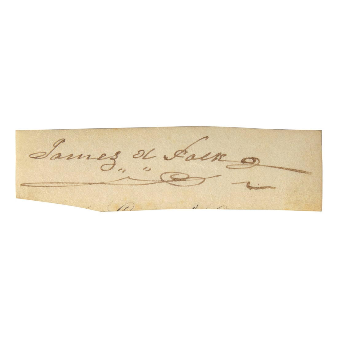 [Presidential] Polk, James K. Clipped Signature (1 of 1)