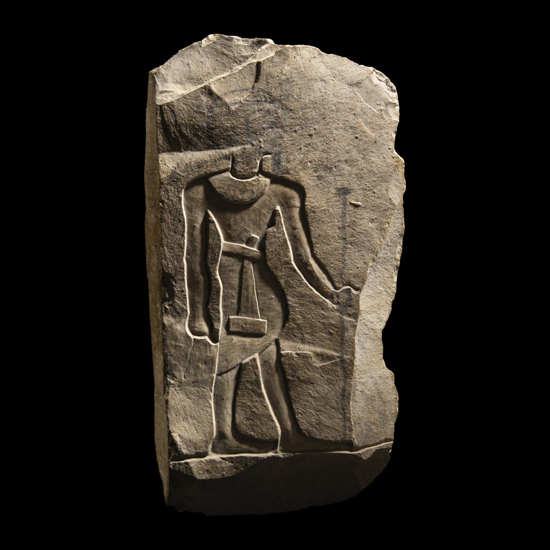 An Egyptian Limestone Sculptor's Trial-Piece (1 of 3)