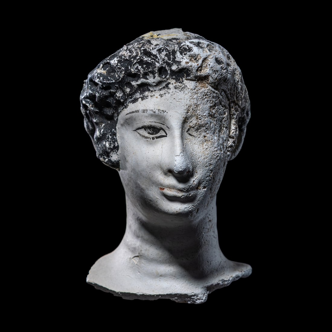 An Egyptian Painted Stucco Mummy Mask (1 of 4)