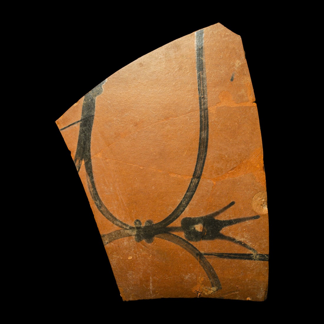 An Attic Black-Figured Vase Fragment: An Attic Black-Figured Vase Fragment Circa 6th Century B.C. Height 8.9 cm (3 1/2 inches). Property from an Illinois Private Collection This lot is located in Chicago. Provenance: Ariadne Galleries, Lo