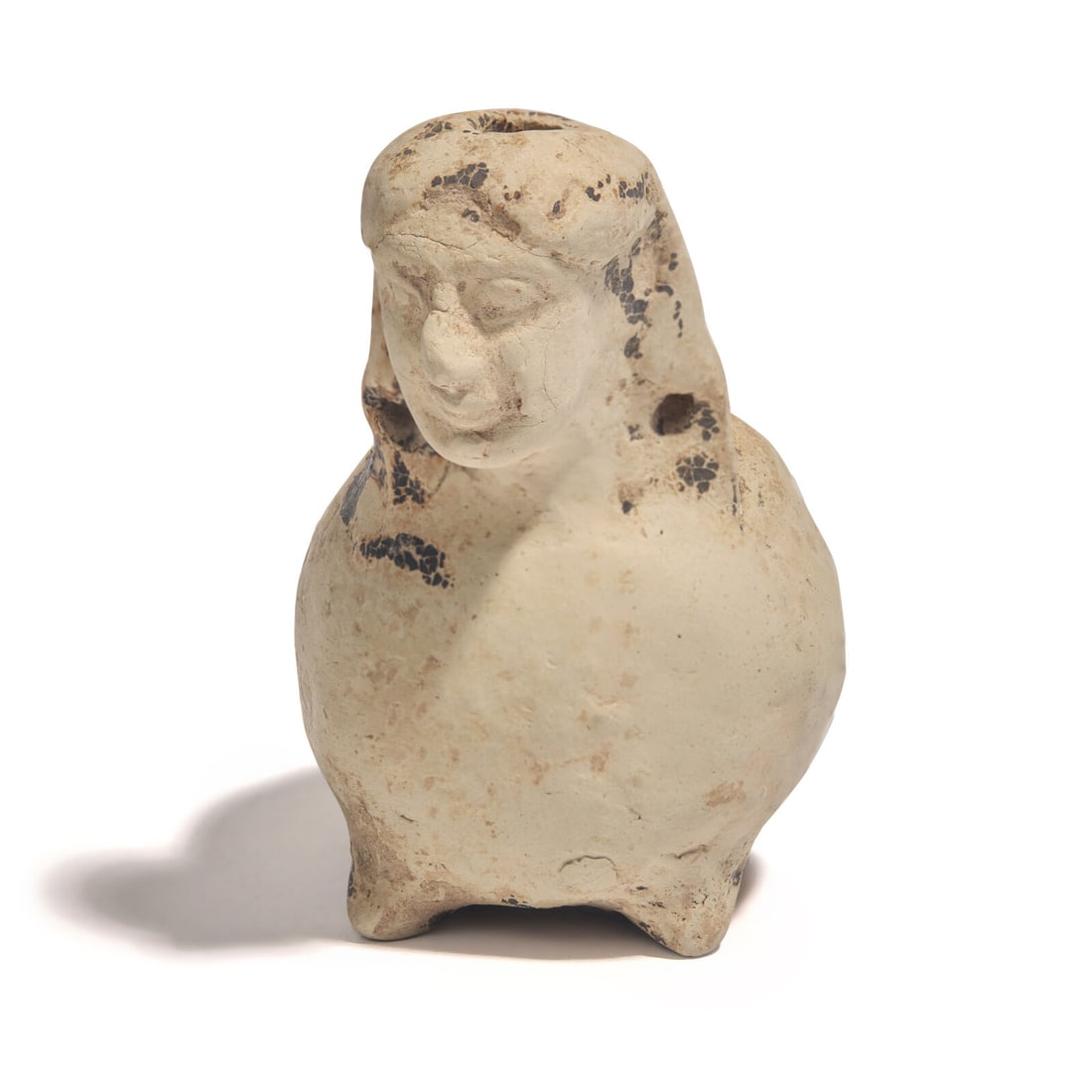 A Corinthian Terracotta Siren Aryballos