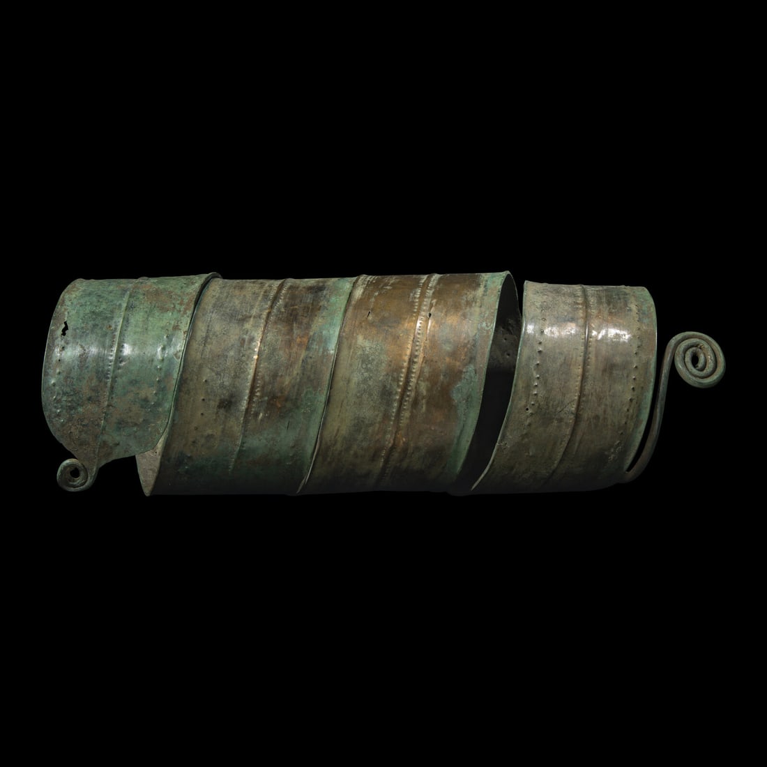 A European Bronze Age Armband: A European Bronze Age Armband Circa 1200-800 B.C. Length 32 cm (12 5/8 inches). This lot is located in Chicago. Provenance: Art Market, New York, 1980s-2000s.