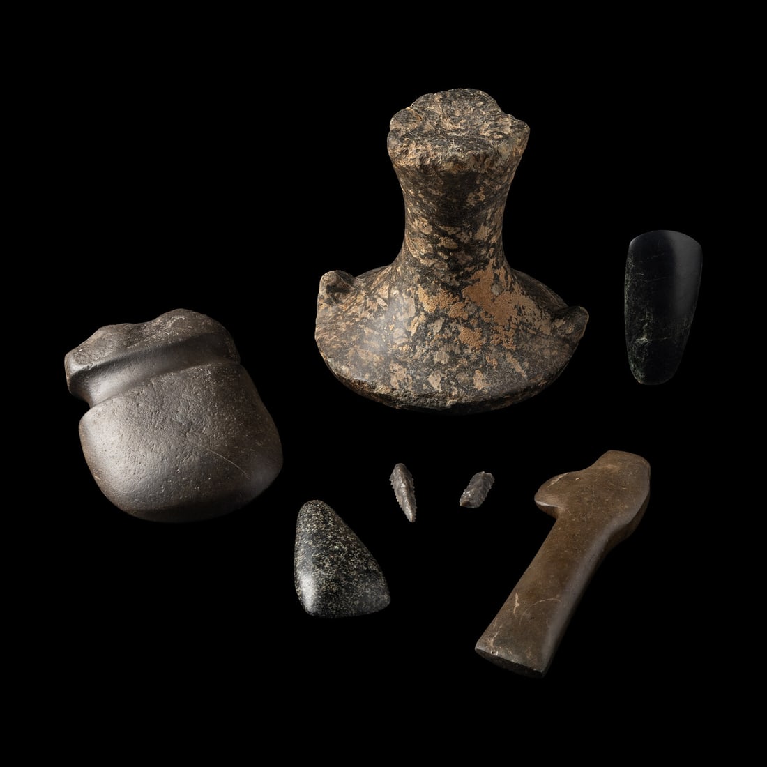 Six Native American Stone Tools (1 of 2)
